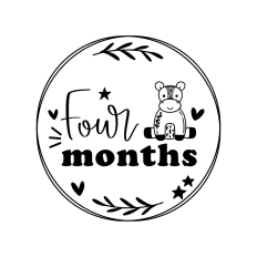 Four months - cute baby milestone rounds