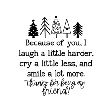 Thanks for being my friend christmas ornament