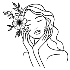 Woman and flower