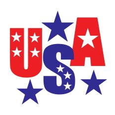 USA & Stars Layered Cut File For Vinyl or Paper