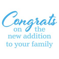 Congrats on the New Addition to Your Family Baby Sentiment for Cards