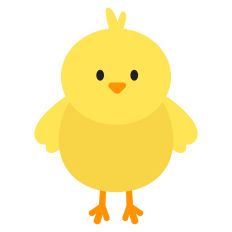 Cute Spring Baby Chick for Easter
