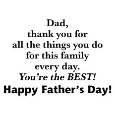 Father's Day Greeting Card Sentiment