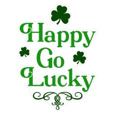Happy Go Lucky Sticker for St. Patrick's Day