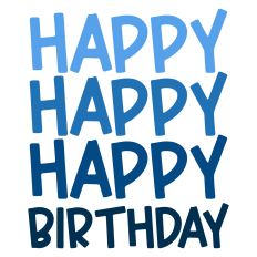 Stacked Masculine Happy Birthday Greeting Card Sentiment