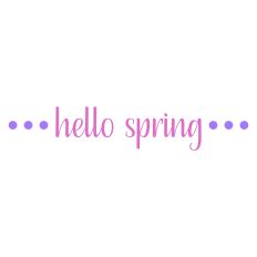 Hello Spring Sentiment