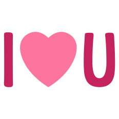 I Heart U Sentiment for Valentine's Day