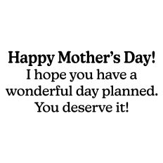 Mother's Day Greeting Card Sentiment