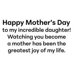 Mother's Day Greeting Card Sentiment for Daughters