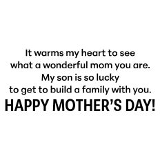 Mother's Day Greeting Card Sentiment for Daughter-in-Law