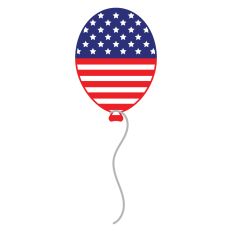Patriotic American Flag Balloon