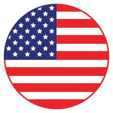 Patriotic American Flag Round Medallion