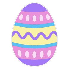 Pretty Decorated Pastel Easter Egg Sticker