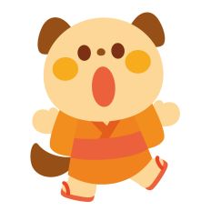 Dog in a yukata