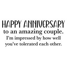Sarcastic Anniversary Card Sentiment