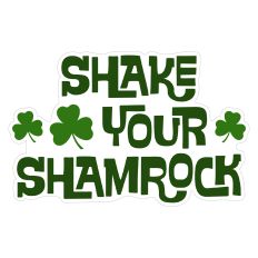 Shake Your Shamrock Sticker for St. Patrick's Day