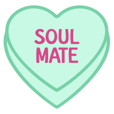 SOULMATE Candy Heart for Valentine's Day