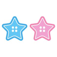Star Shaped Baby Buttons