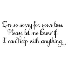 Sympathy Card Sentiment