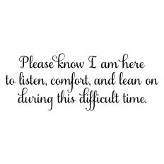 Sympathy Card Sentiment