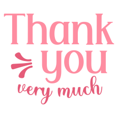 Thank You Very Much Card Sentiment