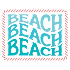 Wavy Beach Sign Summer Sentiment