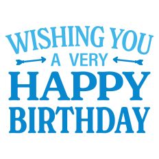 Wishing You a Very Happy Birthday Greeting Card Sentiment