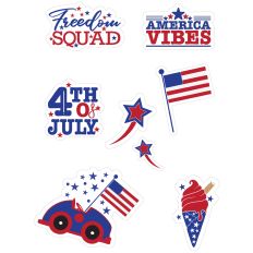 4th of July Stickers
