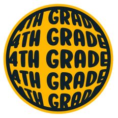 Fourth Grade Layered Monogram