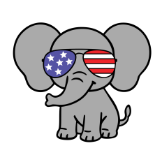 4TH OF JULY BABY ELEPHANT