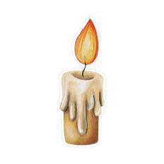 Watercolor candle