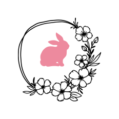 bunny rabbit floral wreath