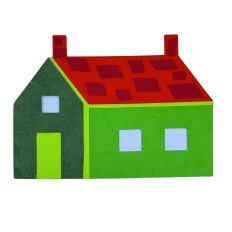 Folk Art 1 Story House Americana Village Layered Cut File SVG