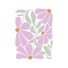 Retro abstract flowers