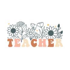 Teacher wildflowers cup wrap