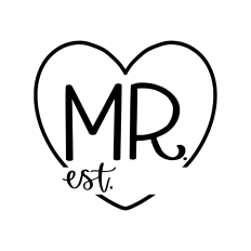 Mr est heart frame monogram