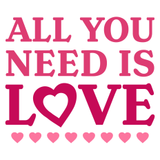 All You Need is Love Greeting Card Sentiment