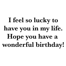 Birthday Card Sentiment