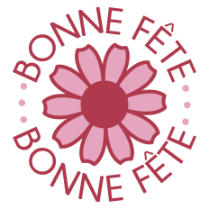 Bonne Fete Fleur Medaillon