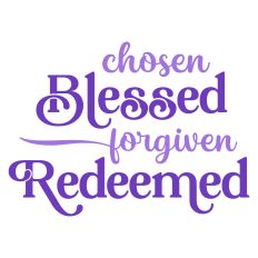Chosen Blessed Forgiven Redeemed Easter Greeting Card Sentiment