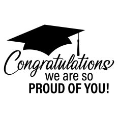 Congratulations We Are So Proud of You Greeting Card Sentiment for Graduation