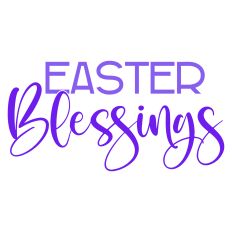 Easter Blessings Greeting Card Sentiment
