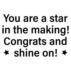 Graduation Greeting Card Sentiment