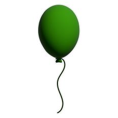 Green Balloon Sticker for St. Patrick's Day