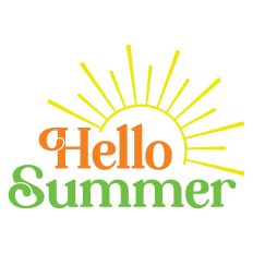 Hello Summer Sentiment with Sunburst