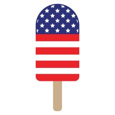 Patriotic American Flag Popsicle