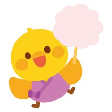 Chick in a yukata
