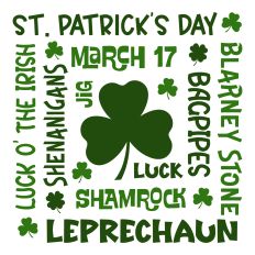 St. Patrick's Day Word Collage Sentiment