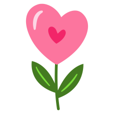 Heart Flower for Valentines Day