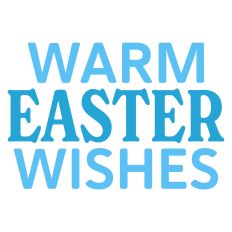 Warm Easter Wishes Greeting Card Sentiment